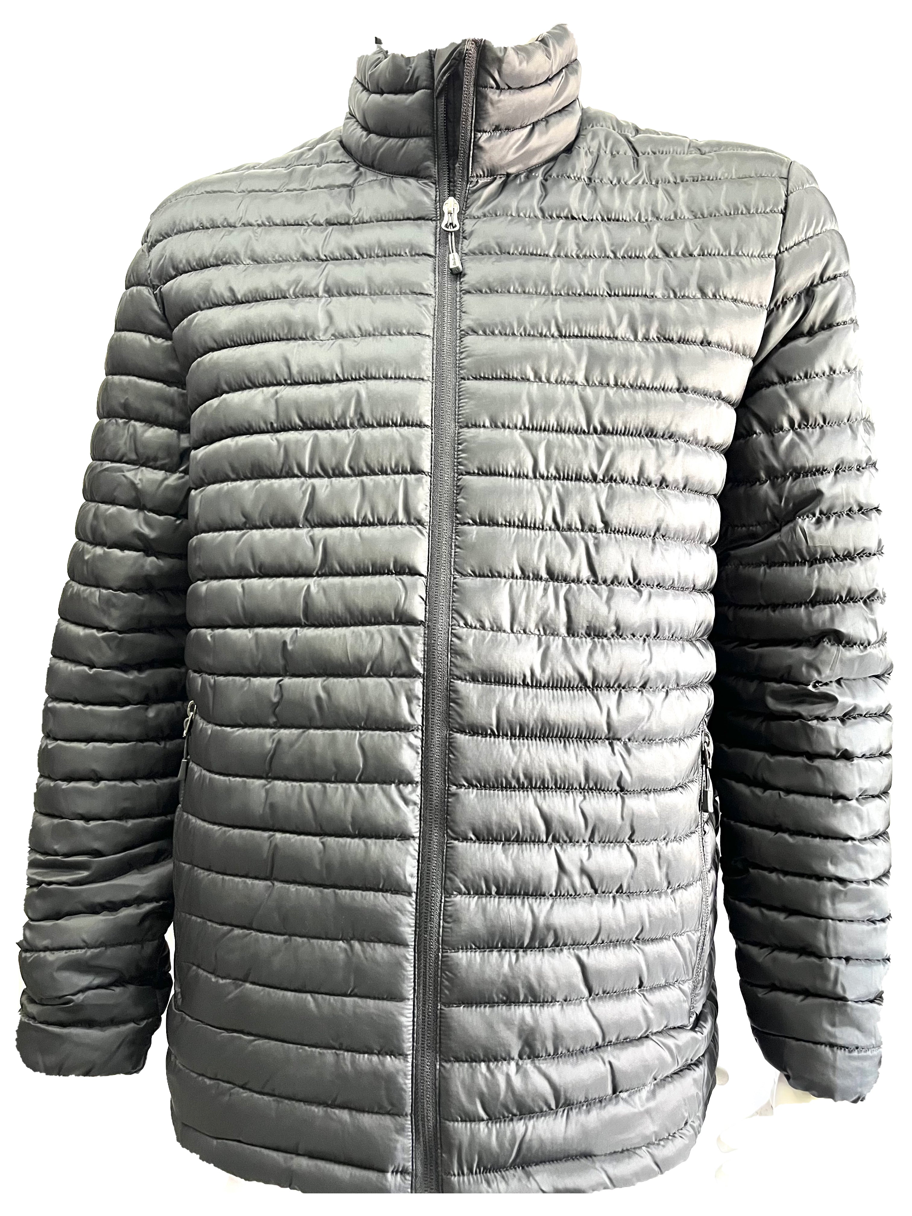 Eddie Bauer Men's Black Packable Quilted Full-Zip