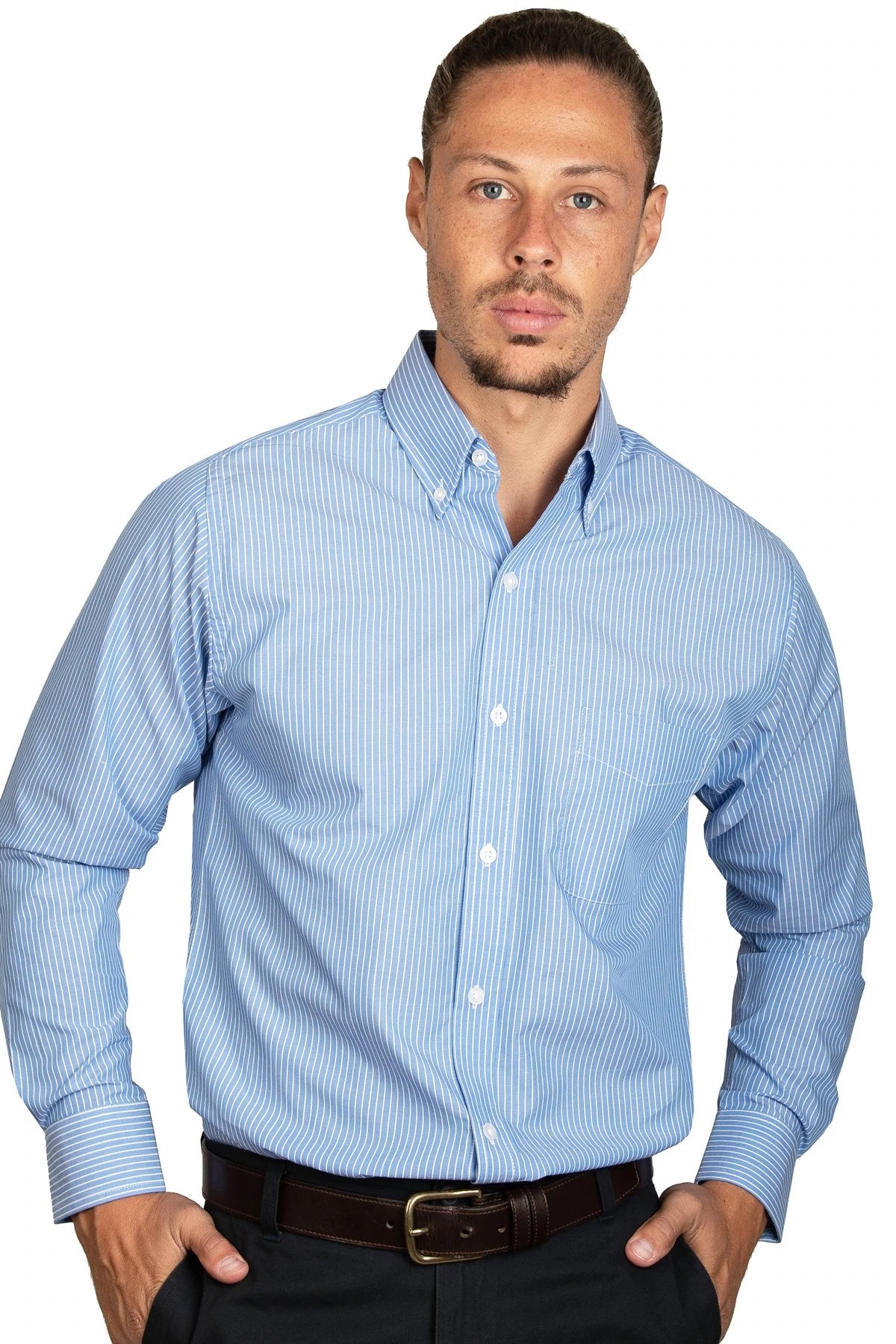 CAMISA SOUL AND BLUES AZUL CIELO #38 CLASSIC FIT